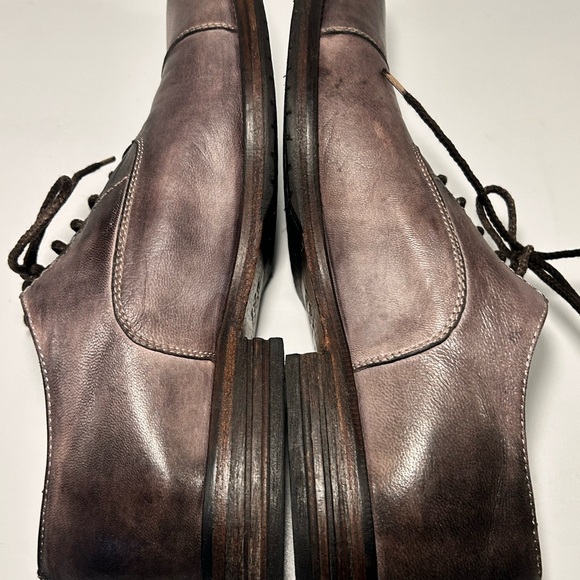 Vero Cuoio Made in Italy Brown Leather Cap Toe Oxford Dress Shoes Mens 7 - Picture 5 of 9